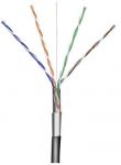 goobay TP Kabel 4x2,drát F/UTP Cat5e AWG24, 100m, černá, venkovní provedení