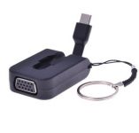 PremiumCord Adaptér USB-C male na VGA female,zasunovací kabel a kroužek na klíče