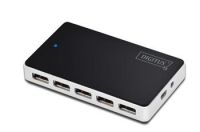 Zvětšit fotografii - DIGITUS USB 2.0 10-Port Hub s napájecím adaptérem 5V/4A černý