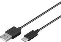goobay Napájecí 12V autoadaptér na 2x USB 2,1A s kabelem USB-C, černý