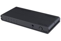 PremiumCord HDMI switch 4:1 s podporou rozlišení 4Kx2K@60Hz, 1080P, HDR, s ovládáním tlačítkem a dálkovým ovladačem