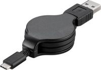 PremiumCord Kabel USB-C/M - USB 2.0 A/M, charging a sync navíjecí kabel 1m