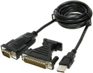 Zvětšit fotografii - PremiumCord USB 2.0 - RS 232 převodník s kabelem, osazen chipem od firmy FTDI