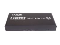 PremiumCord HDMI splitter 1-2 porty kovový s napájením, 4K, FULL HD, 3D