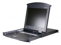 ATEN 8-port KVM PS/2, OSD, DualRail, 17" LCD, touchpad, klávesnice