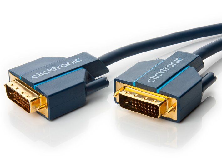 ClickTronic HQ OFC kabel DVI-D(24+1) male DVI-D(24+1) male, Dual Link, 5m