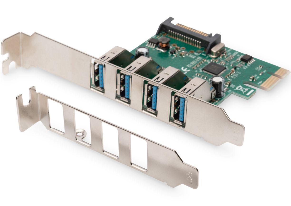 DIGITUS 4-Port USB 3.0 PCI Express přídavná karta, chipset VL800