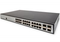 Zvětšit fotografii - DIGITUS Gigabit Ethernet Web Smart 24 port Switch, 2 SFP porty