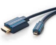 ClickTronic HQ OFC HDMI micro HDMI, zlacené, HDMI HighSpeed with Ethernet 5m