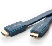 Zvětšit fotografii - ClickTronic HQ OFC kabel HDMI High Speed s Ethernetem, zlacené, plochý kabel 3D, 3m