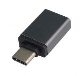 PremiumCord Adaptér USB-C/male - USB3.0 A/female, kovově šedý, OTG