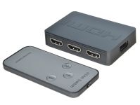 PremiumCord HDMI switch 3:1 plastový s dálkovým ovladačem