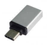 PremiumCord Adaptér USB-C/male - USB3.0 A/female, stříbrný, OTG