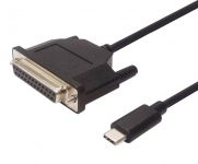 PremiumCord Převodník USB-C na paralelní port Canon 25 pin, délka 1,5m