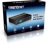 TRENDnet PoE 6port switch 10/100 N-Way, kovový, 60W max.