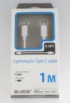 PremiumCord Lightning - USB-C™ nabíjecí a datový kabel MFi pro iPhone/iPad, 1m