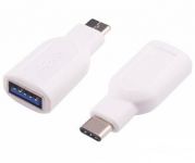 PremiumCord Adaptér USB-C/male - USB3.0  A/female, OTG, bílá