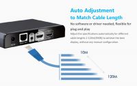 PremiumCord HDMI extender na 120m přes LAN, over IP, HDBitT, lokální HDMI výstup