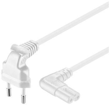 PremiumCord Kabel síťový 230V k magnetofonu se zahnutými konektory 2m bílý