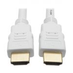 PremiumCord HDMI High Speed + Ethernet kabel,bílý, zlacené konektory, 5m