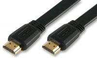 PremiumCord HDMI High Speed + Ethernet plochý kabel, zlacené konektory, 1m