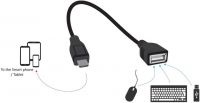 PremiumCord USB redukce kabel USB A/female - Micro USB/male 20cm OTG