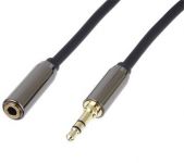 Zvětšit fotografii - PremiumCord HQ stíněný prodlužovací kabel Jack 3.5mm - Jack 3.5mm M/F 5m