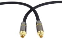 PremiumCord Optický audio kabel Toslink, OD:7mm, Gold-metal design + Nylon 0,5m