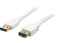 Zvětšit fotografii - PremiumCord Prodlužovací kabel USB 3.0 Super-speed 5Gbps  A-A, MF, 9pin, 5m bílá