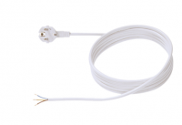 PremiumCord Flexo kabel síťový třížilový 230V s rovnou vidlicí 2m bílá