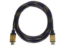 PremiumCord GOLD 4K HDMI High Speed + Ethernet kabel, zlacené konektory, 2m