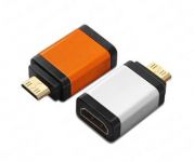 Zvětšit fotografii - PremiumCord Adapter HDMI Typ A samice - mini HDMI Typ C samec, oranžová