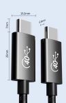 PremiumCord USB4™ 40Gbps 8K@60Hz kabel Thunderbolt 3 délka: 0,5m