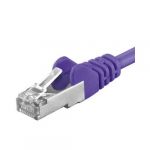 Zvětšit fotografii - Premiumcord Patch kabel CAT6a S-FTP, RJ45-RJ45, AWG 26/7 0,5m fialová