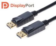 PremiumCord DisplayPort 1.3/1.4 přípojný kabel M/M, zlacené konektory, 1m