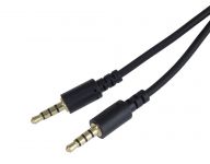 PremiumCord Kabel Jack 3.5mm 4 pinový M/M 1,5m pro Apple iPhone, iPad, iPod