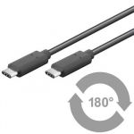 PremiumCord Kabel USB 3.2 konektor C/male - USB 3.2  C/male, černý, 0,5m