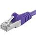 Premiumcord Patch kabel CAT6a S-FTP, RJ45-RJ45, AWG 26/7 0,5m fialová