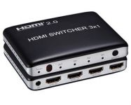 Zvětšit fotografii - PremiumCord 4K@60hz HDMI switch 3:1 plastový s dálkovým ovladačem